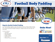 Tablet Screenshot of footballbodypadding.com